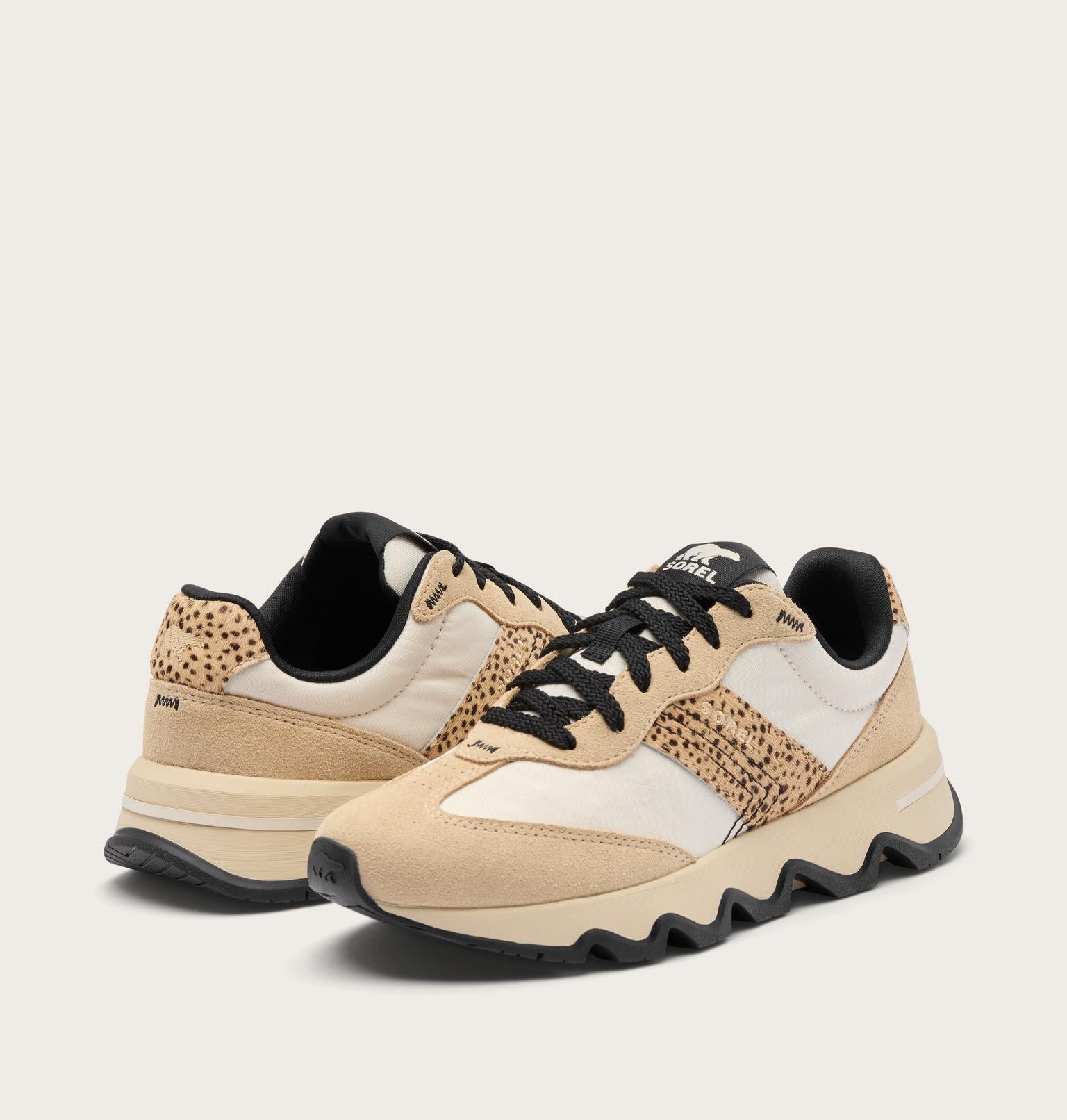 Sorel Beige and white sneakers with black accents