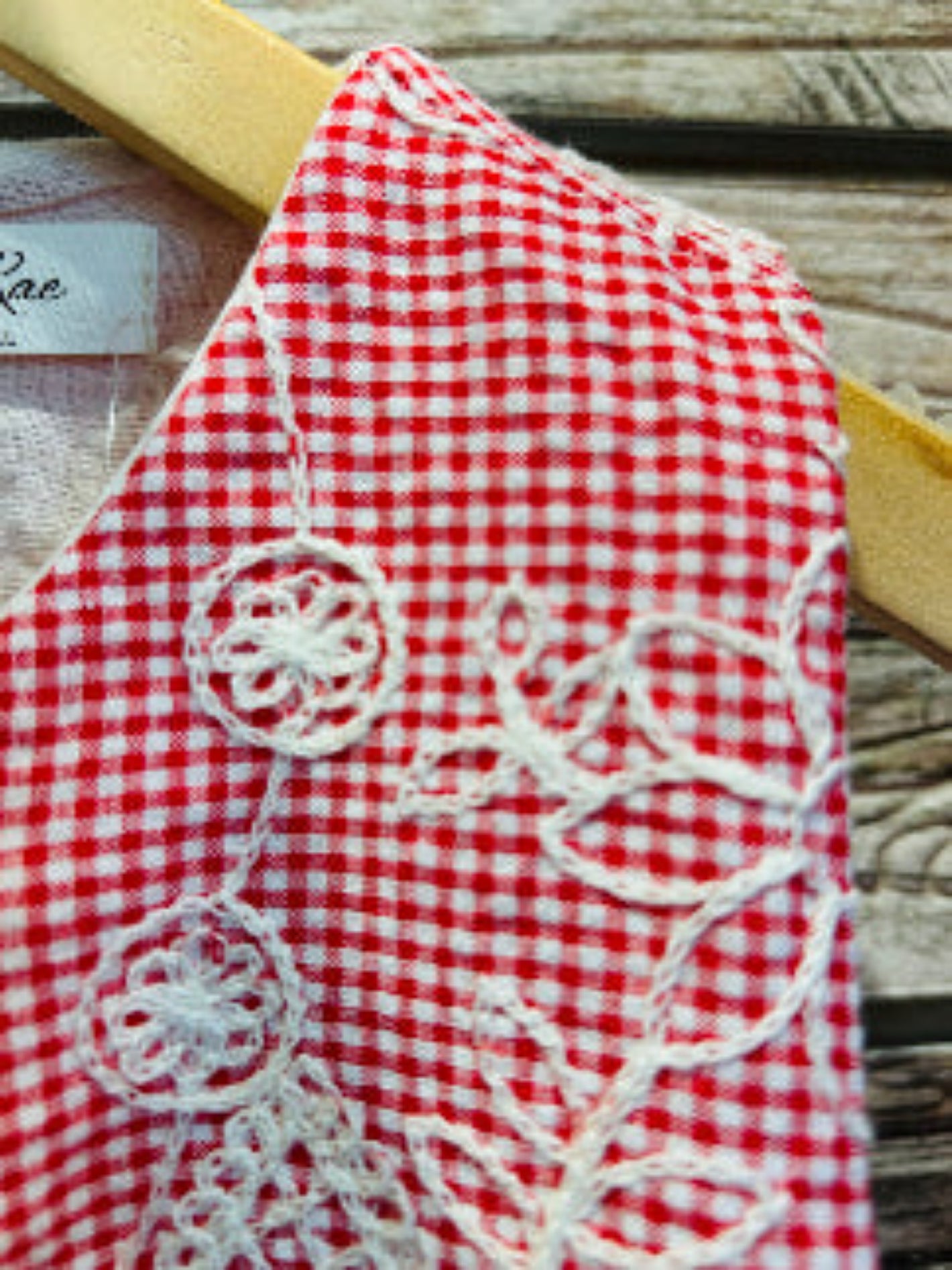 Red gingham sleeveless top