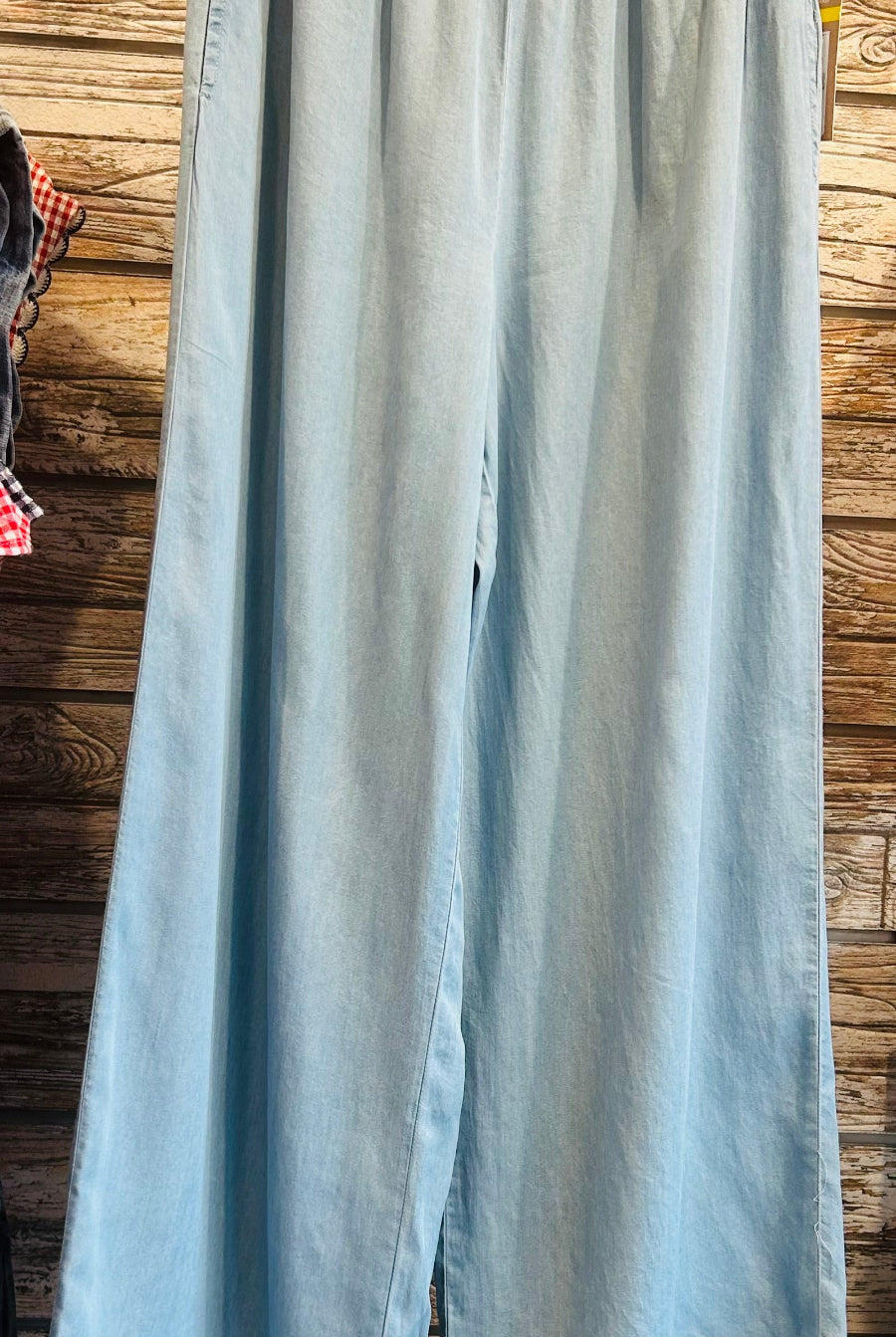 Wide Band Wide Leg Pant in Light Wash