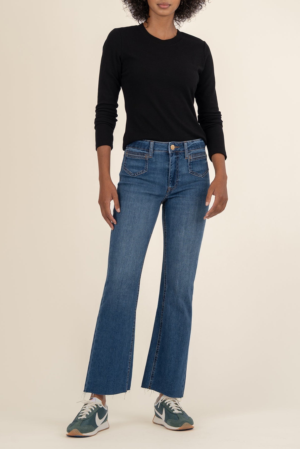 Ankle Flare Denim Pants