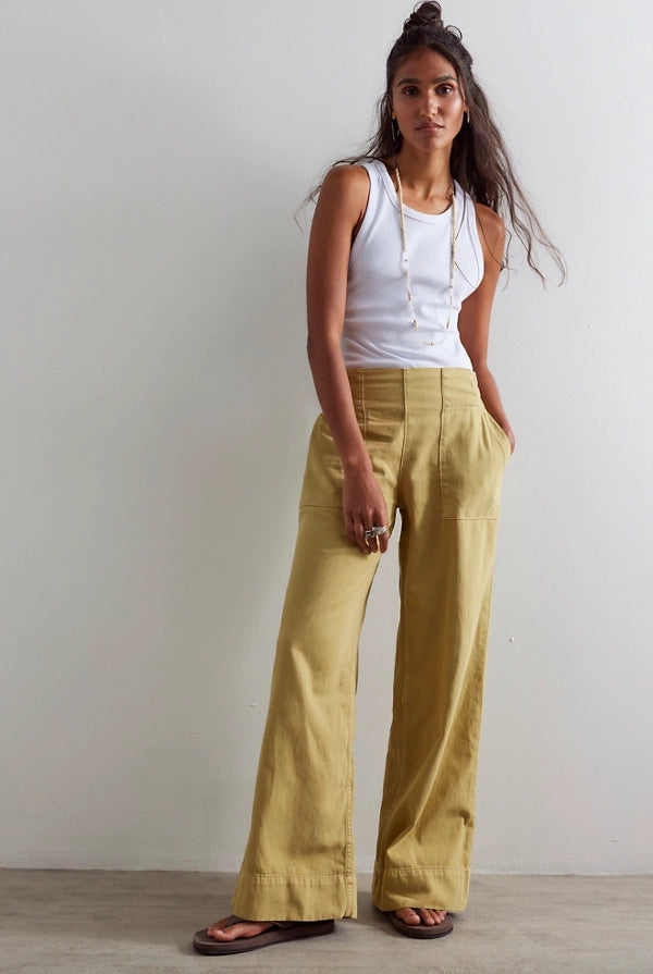 Free People Breezy Denim Pull On in Antelope