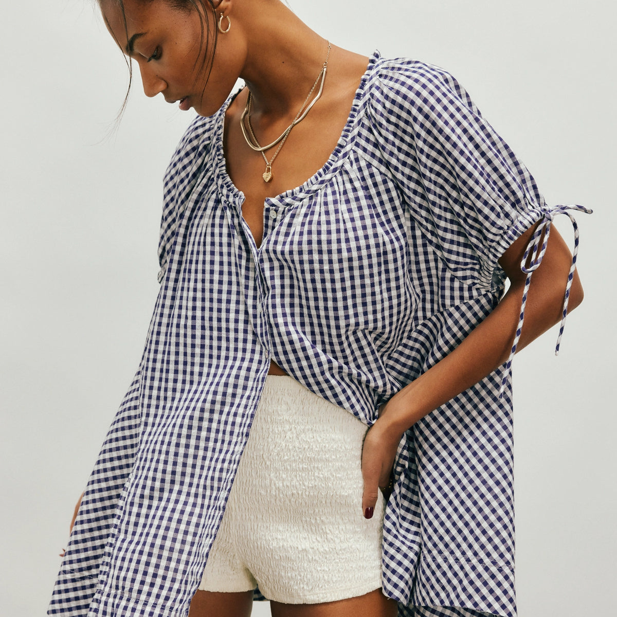 Free People Farley Gingham Tunic – msbankeny.com