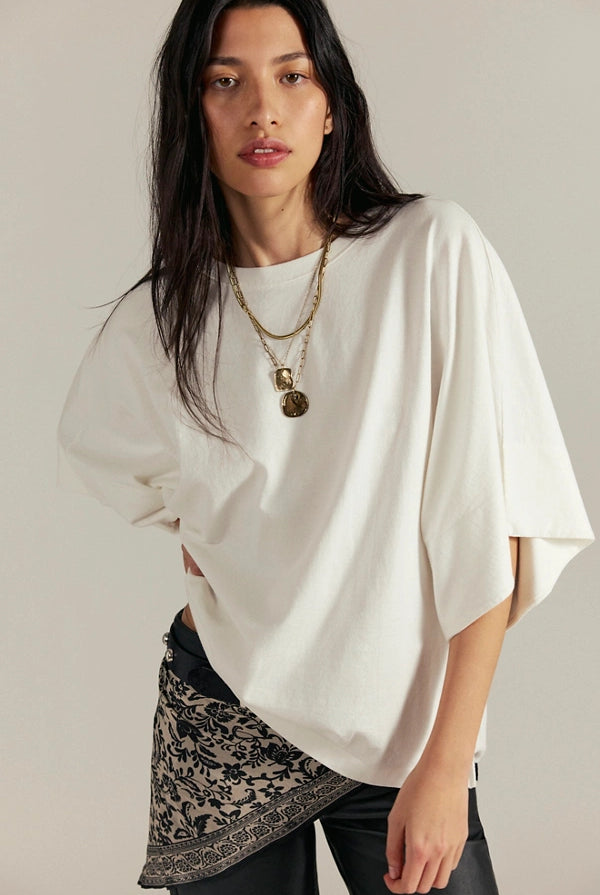 Free People Atlas Dolman om Clean Ivory