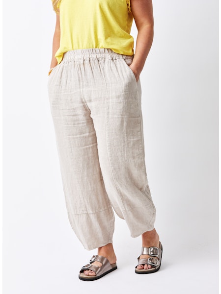 nude linen pants