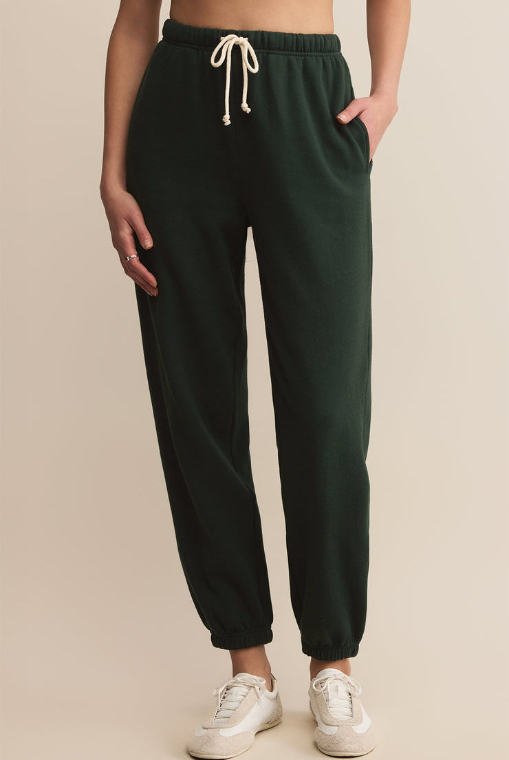 Women's dark green sweatpants