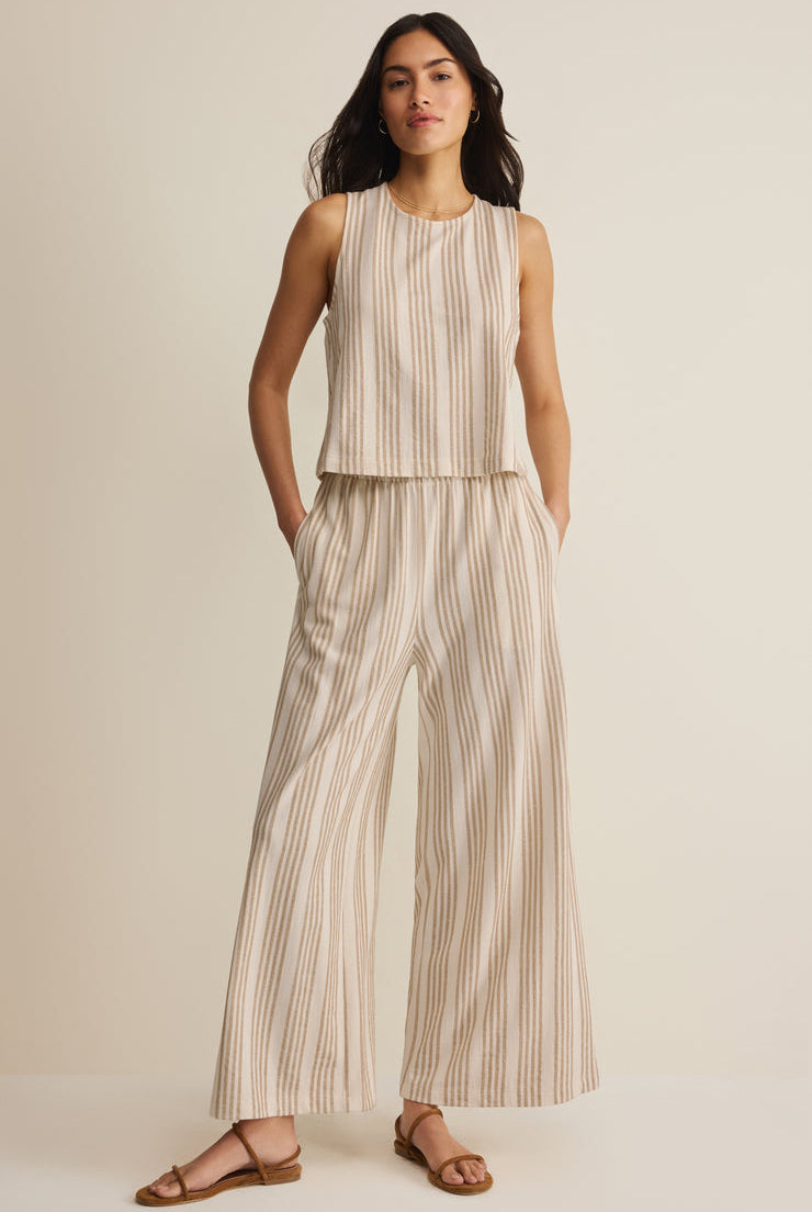 Z SUPPLY Scout Knit Striped Pant in Cloud