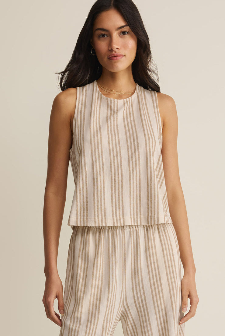 Z SUPPLY Sloane Knit Striped Top in Cloud