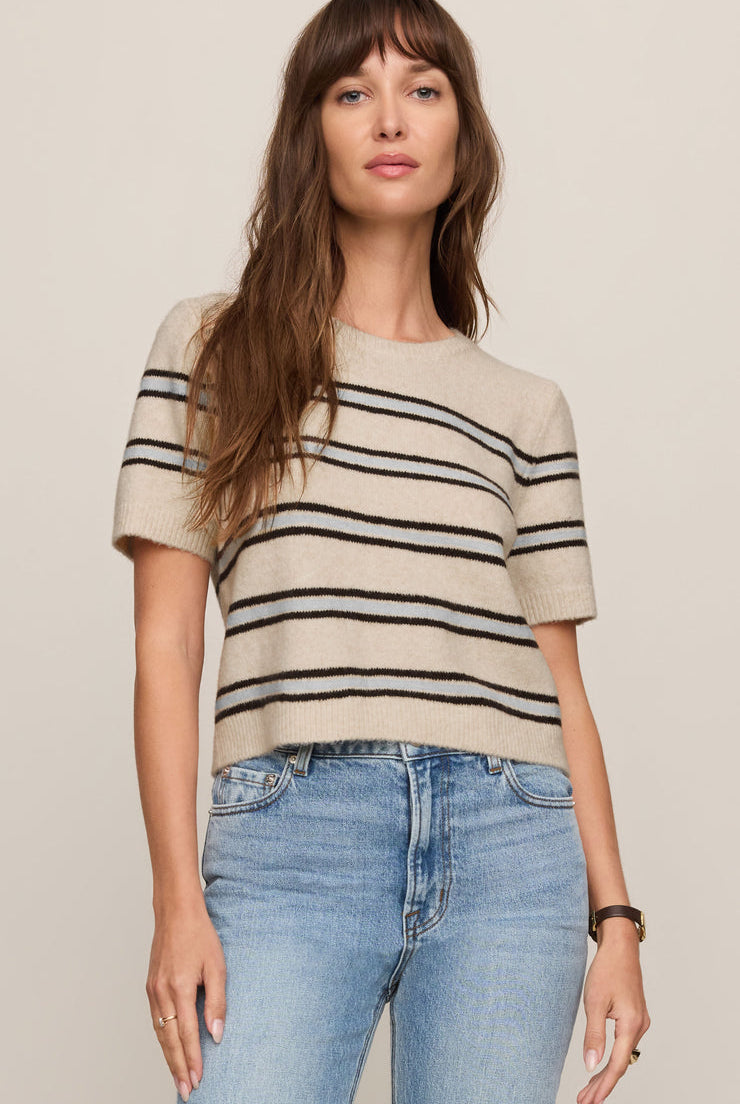 Z SUPPLY Gatewood Stripe Sweater - Light Oatmeal Heather