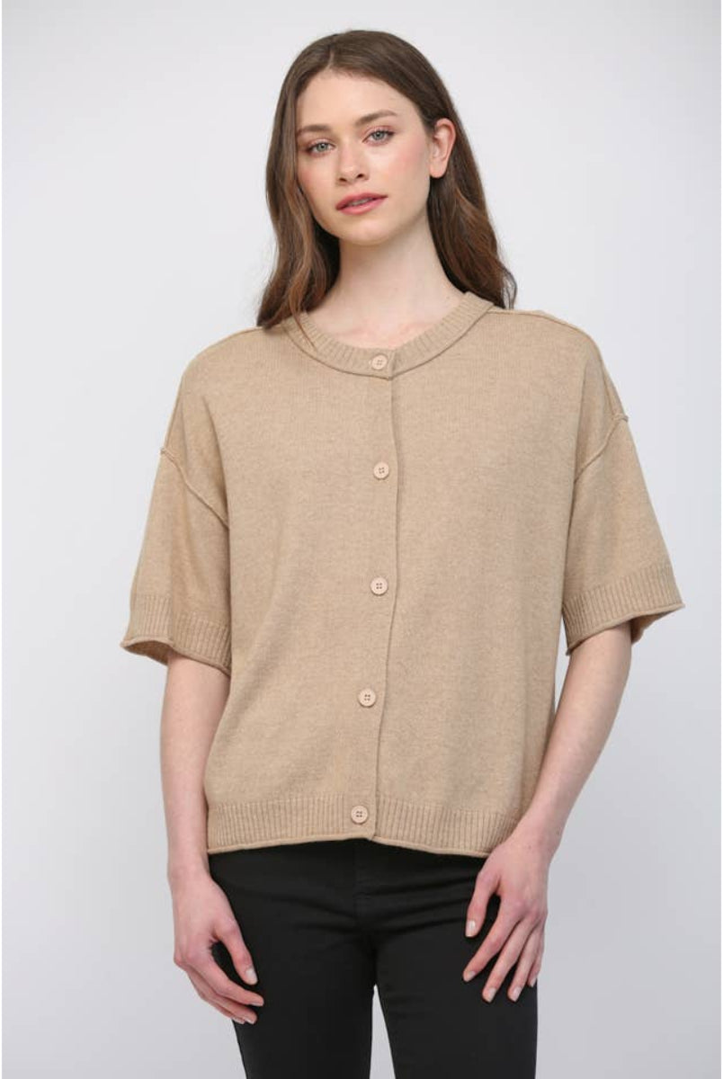 FATE by LFD Cashmere Blend Ribbed Detail Cardigan