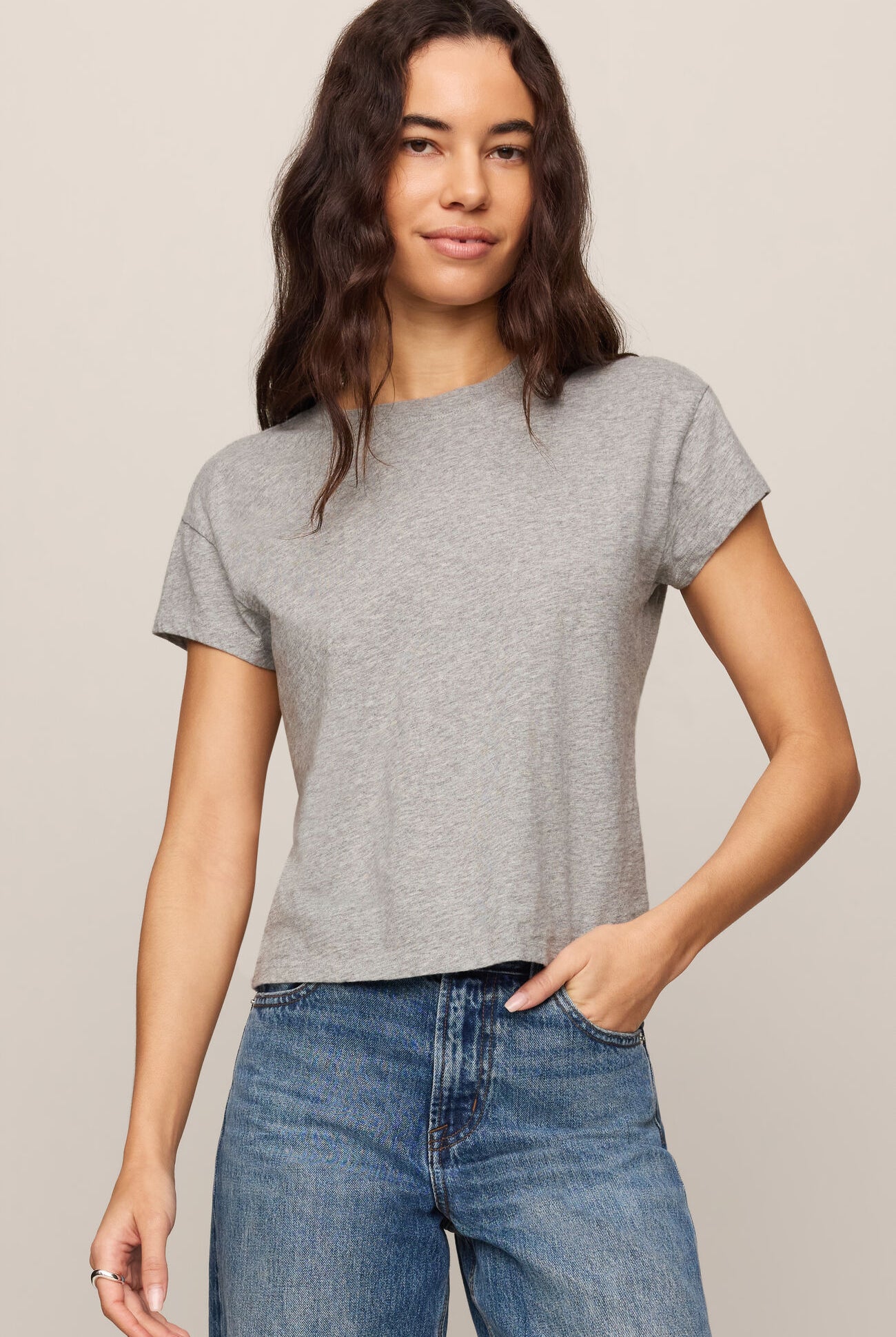 Z SUPPLY Modern Slub Tee in Classic Heather Grey