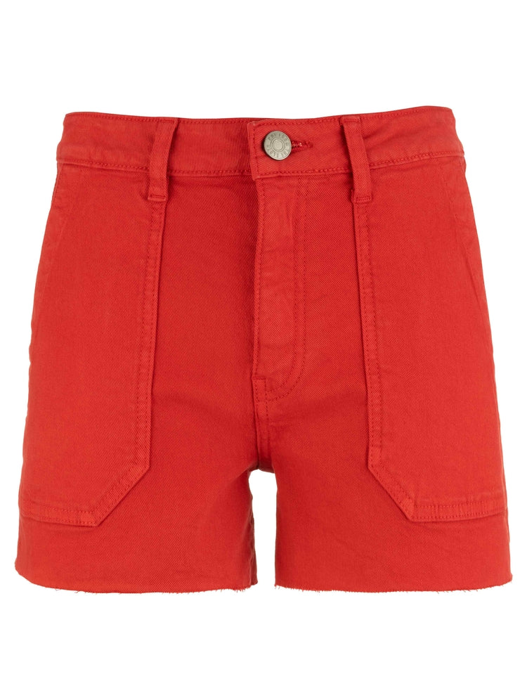 KUT Jane High Rise Short with Pork Chop Front Pockets in Tomato