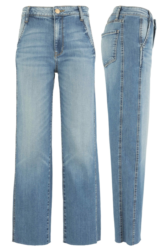 KUT from the Kloth Charlotte HR Wide Leg with Raw Hem