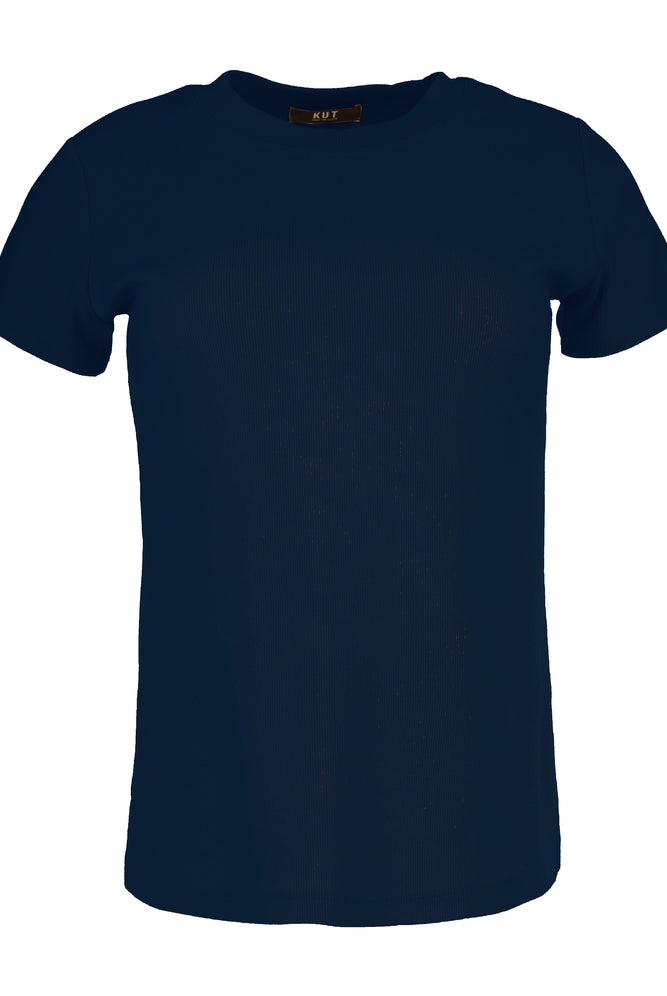 KUT from the Kloth Langley Short Sleeve Top in Navy