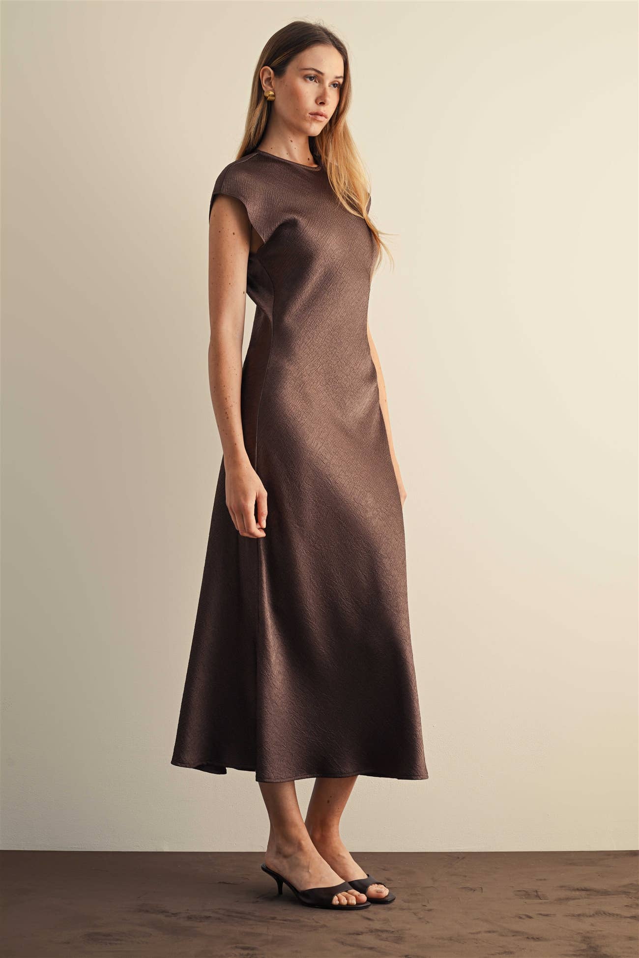 Textured Satin Dress