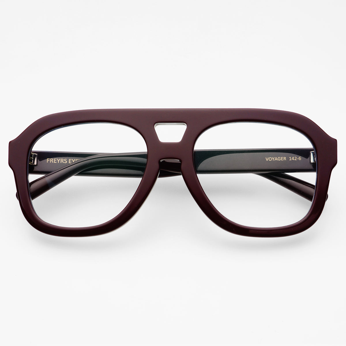 Voyager Oversized Aviator Sunglasses in Burgundy
