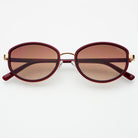 Jordan Oval Sunglasses in Burgundy
