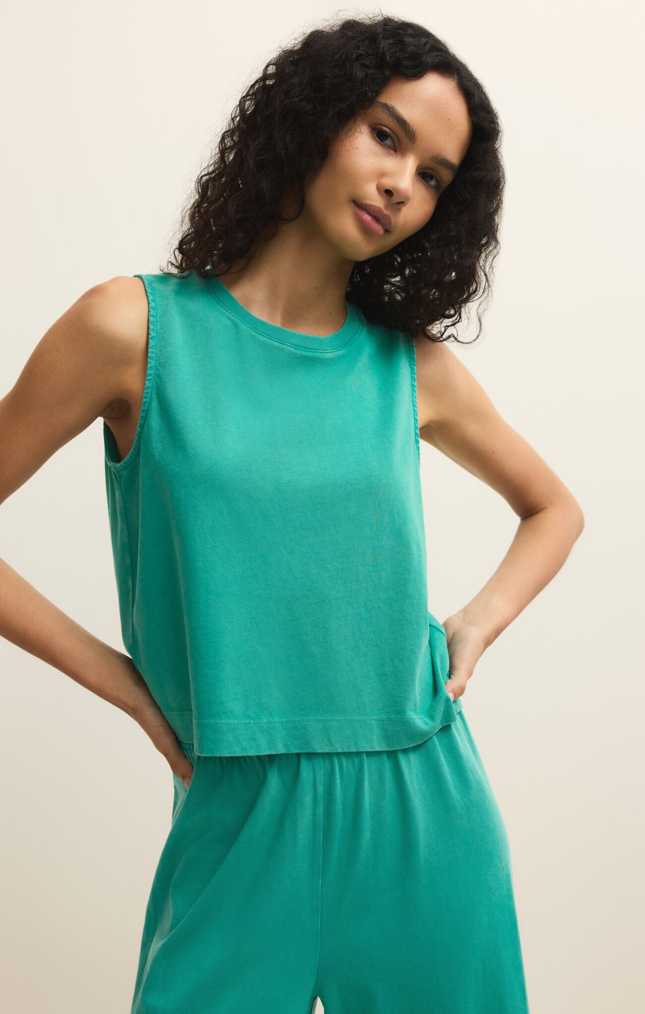 Z SUPPLY La Palma Green Sleeveless Top