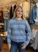 Sage the Label Hudson Stripe Sweater - Blue Multi