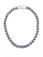 Zenzii Classic Pearl Strand Necklace in Gray
