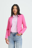 b.young one button fitted pink Rizetta Blazer
