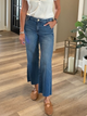 KUT from the Kloth Charlotte High Rise Wide Leg Jeans with Raw Hem