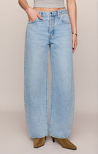 Z SUPPLY The Show Off HR Bowed Jean - Indigo Bloom