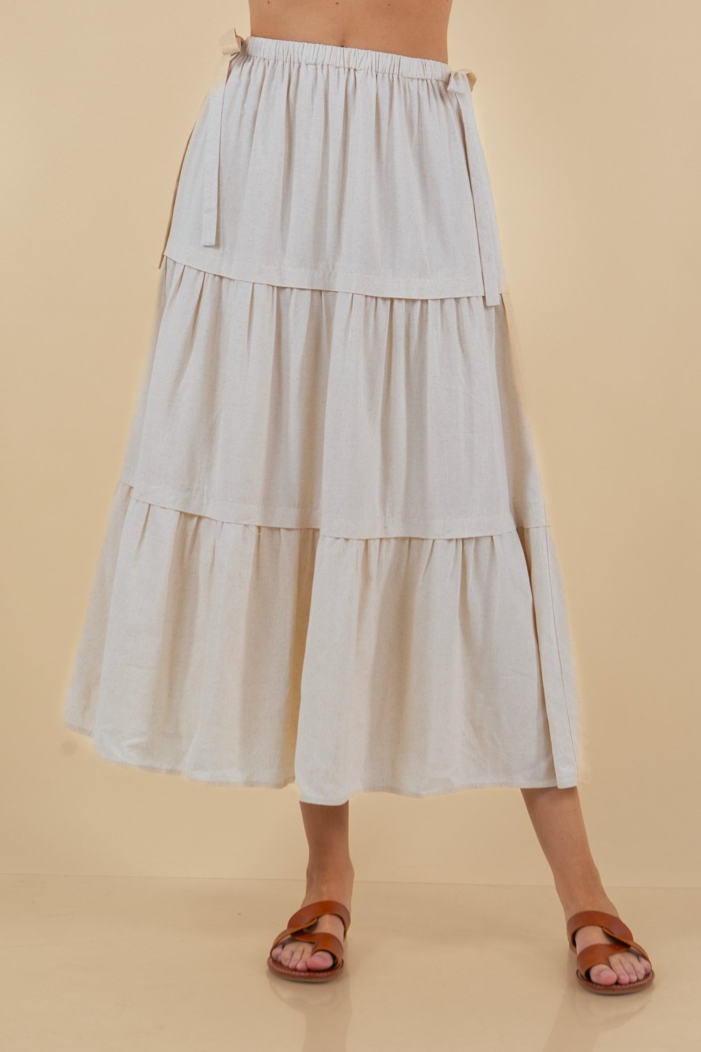 Tiered Maxi Skirt w/ Side Ties – mainstreamboutique-ankeny