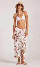Faux Sarong Printed Skirt in Summer Romance