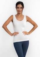 Elietian Ribbed Reversible Tank in Ivory