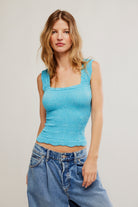 Free People floral jacquard in tropical blue