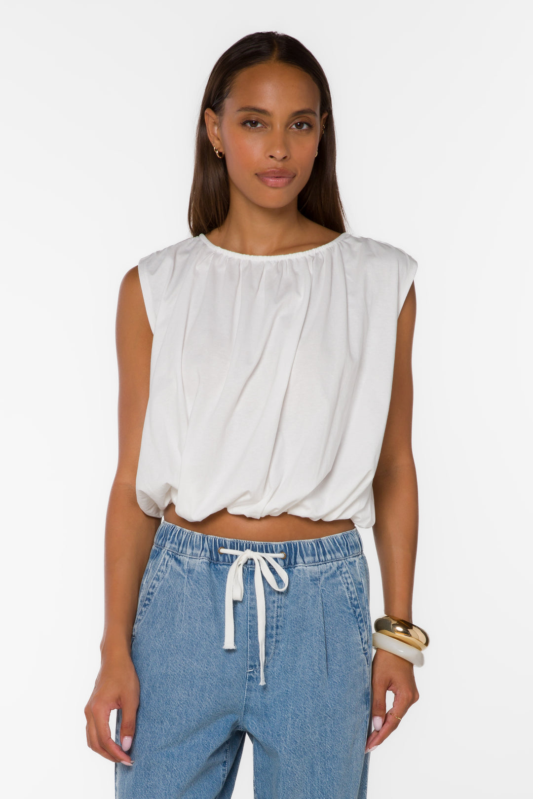 Velvet Heart Gwyn Top in Optic White