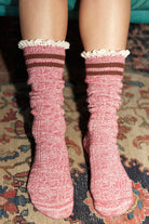 Free People Homecoming Knee High Sock in Red