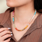 Blush Beam Stone Necklace