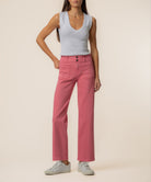 KUT from the Kloth Charlotte High Rise Straight Leg - Flamingo Pink