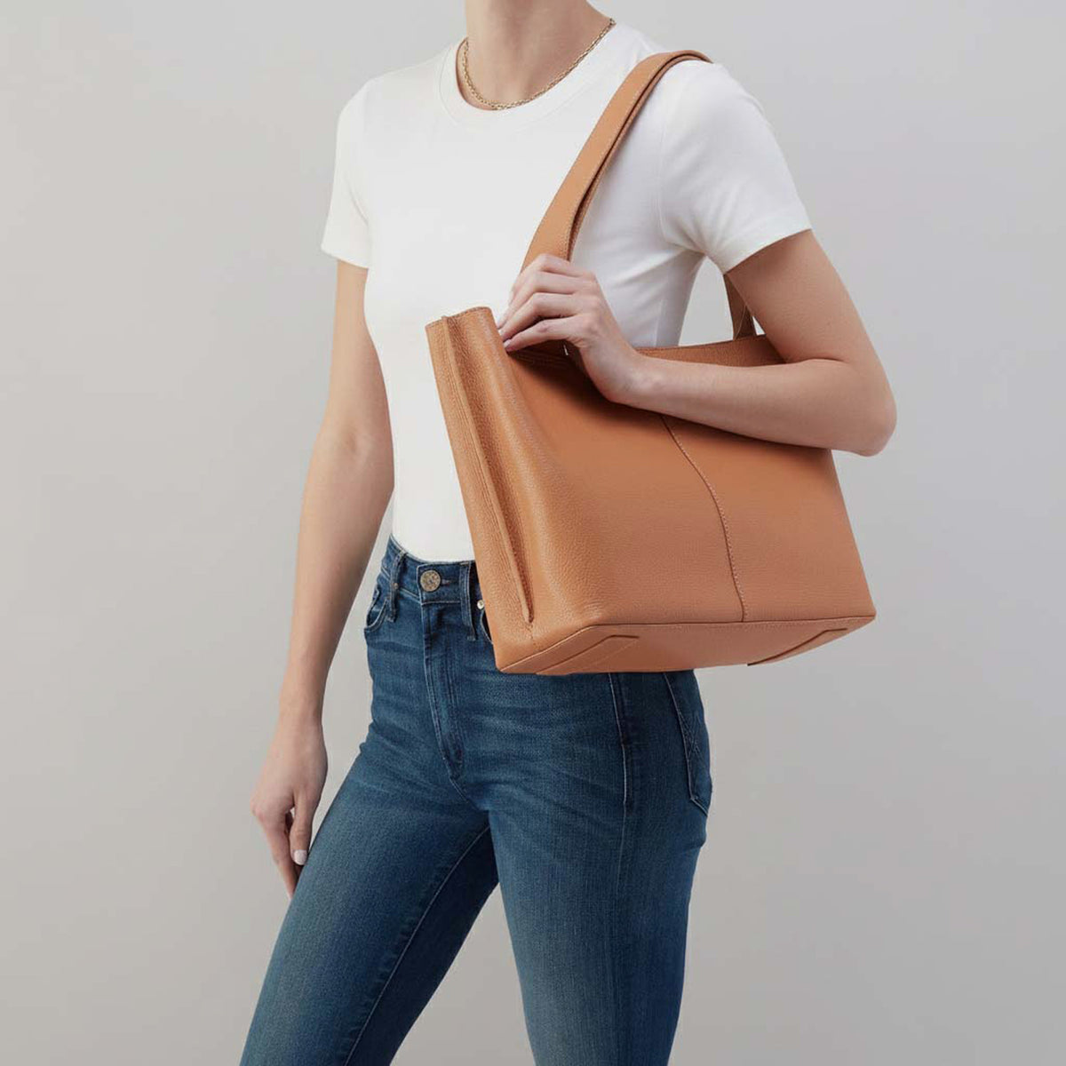Tan leather HOBO Tote