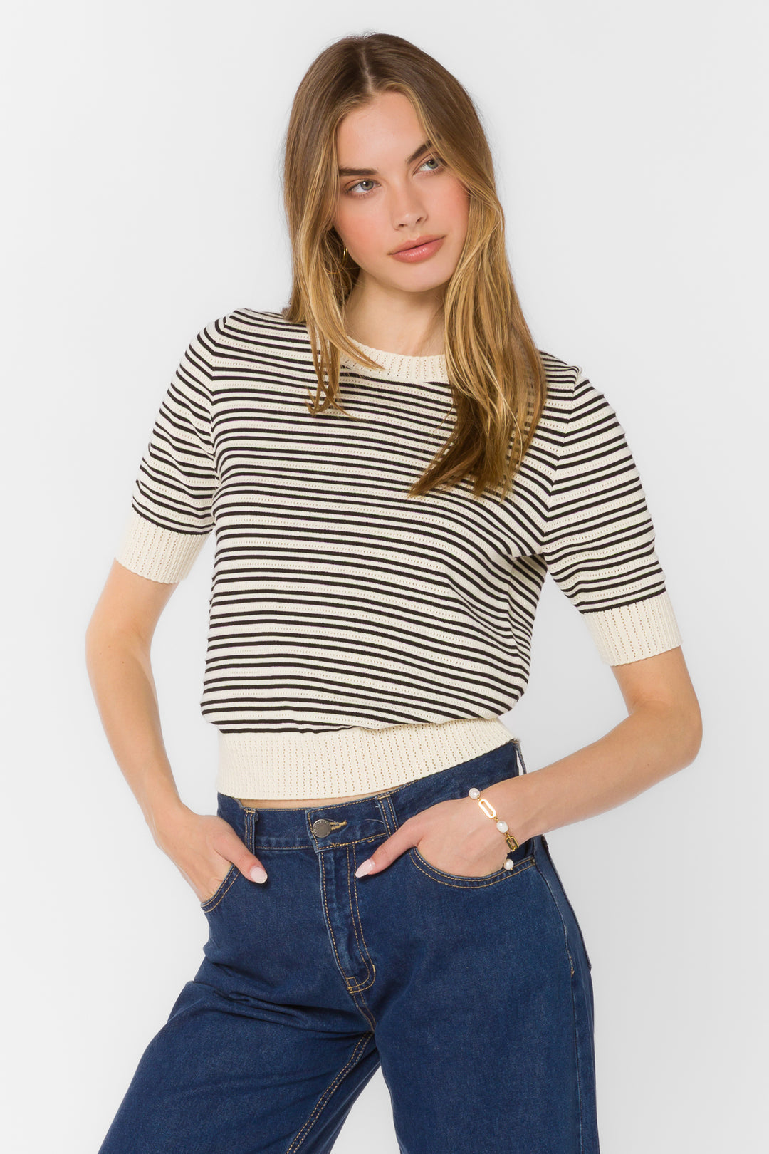 Velvet Heart Norine Black Stripe Sweater