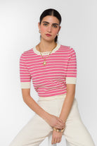 Velvet Heart Norine Pink Stripe Sweater
