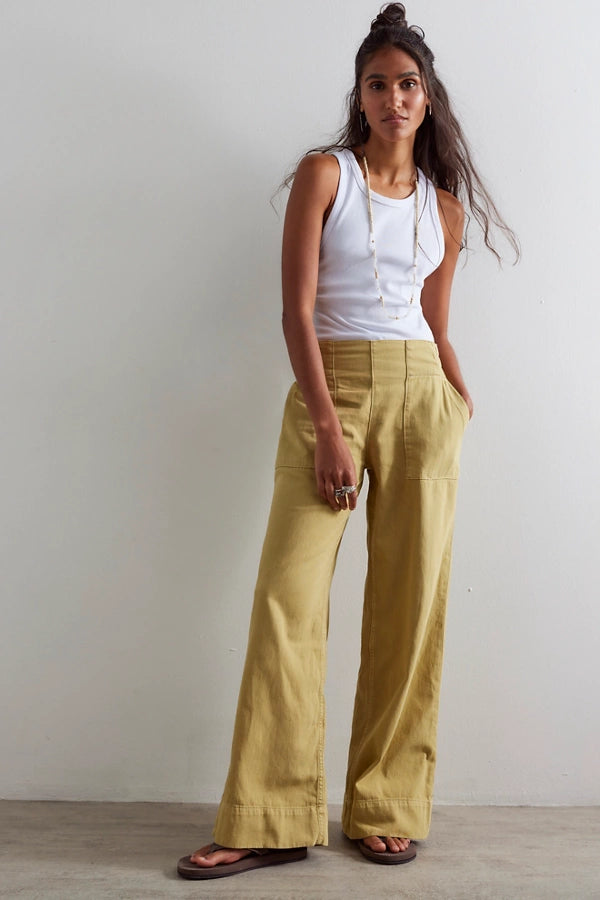 Free People Breezy Denim Pull On in Antelope