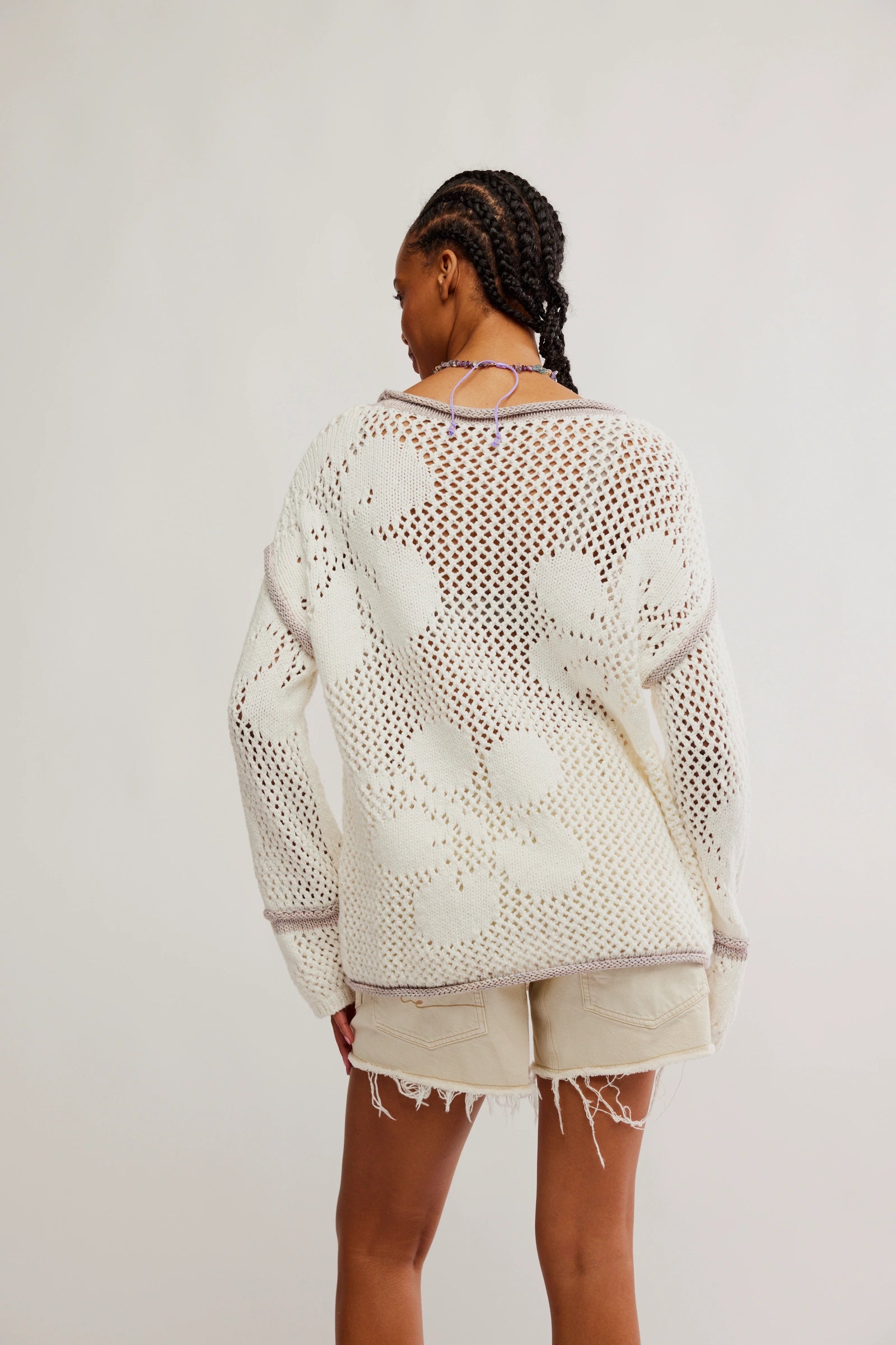 フリーピープル Free People Hidden Tropics Tunic レディース Sweaters Ivory Combo Free People Women's Hidden Tropics Tunic, Ivory Combo at