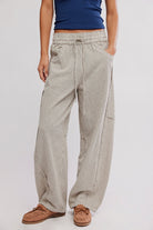 Free People Something Good Striped Wide-Leg Pant - Ivory Combo