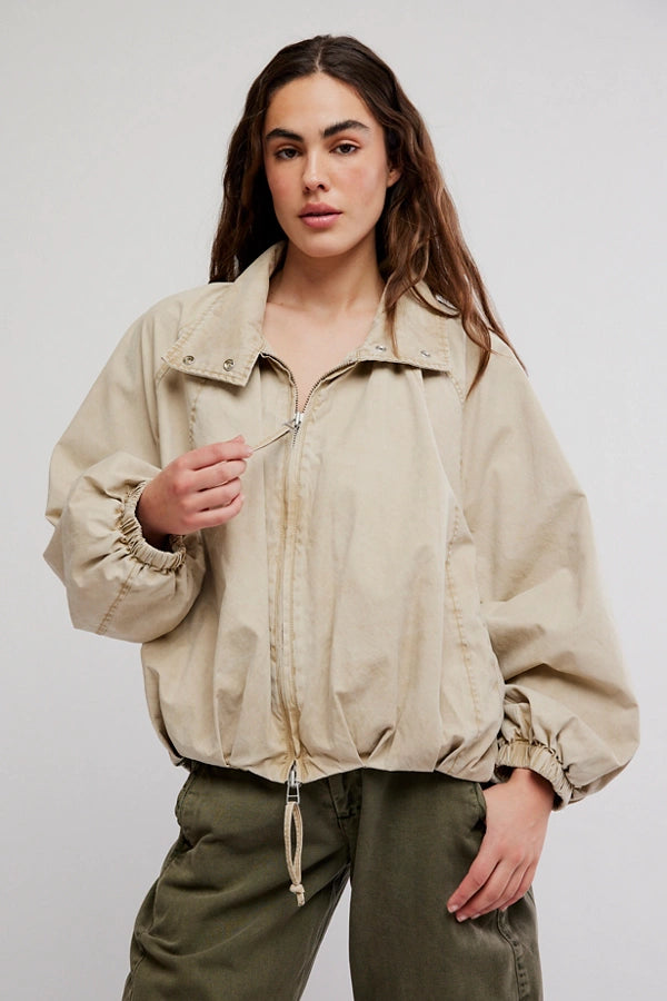 Free People Chelsea Jacket in Oatmeal