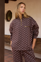 Vintage Havana Printed Essential Fleece Quarter Zip
