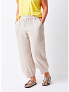 nude linen pants