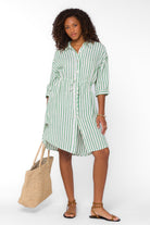 Jenneva Green Stripe Dress