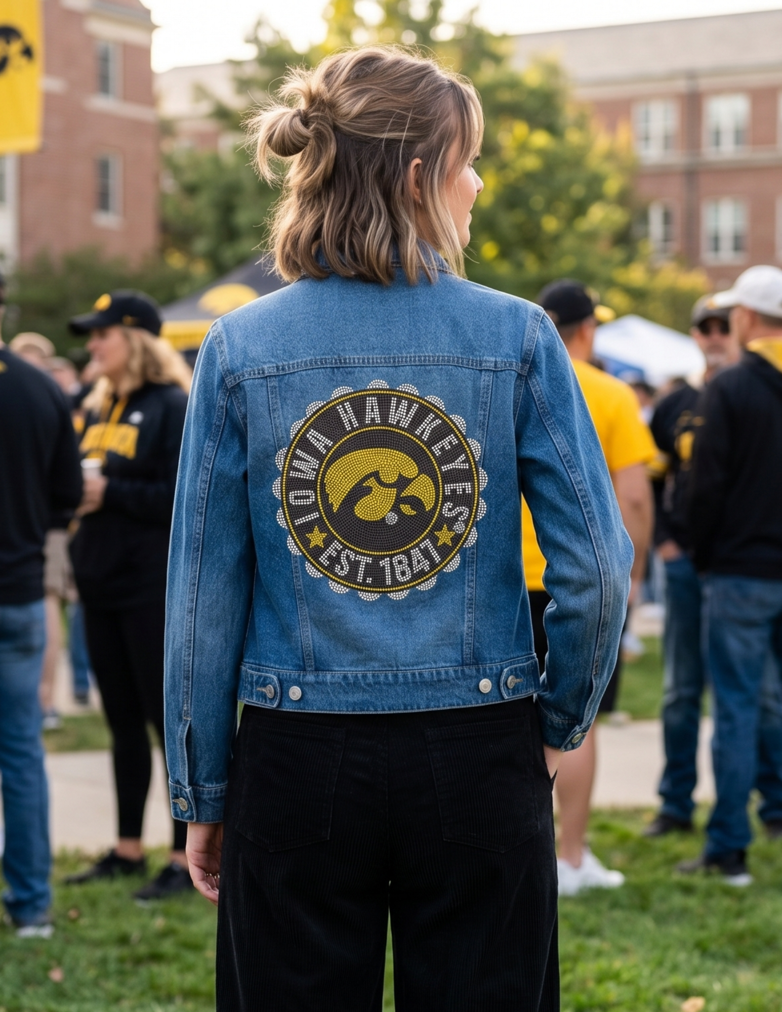 University of Iowa EST.1841 Blue Denim Jacket
