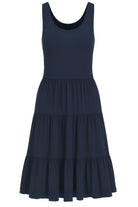 Another Love Sleeveless Blue Tiered Dress