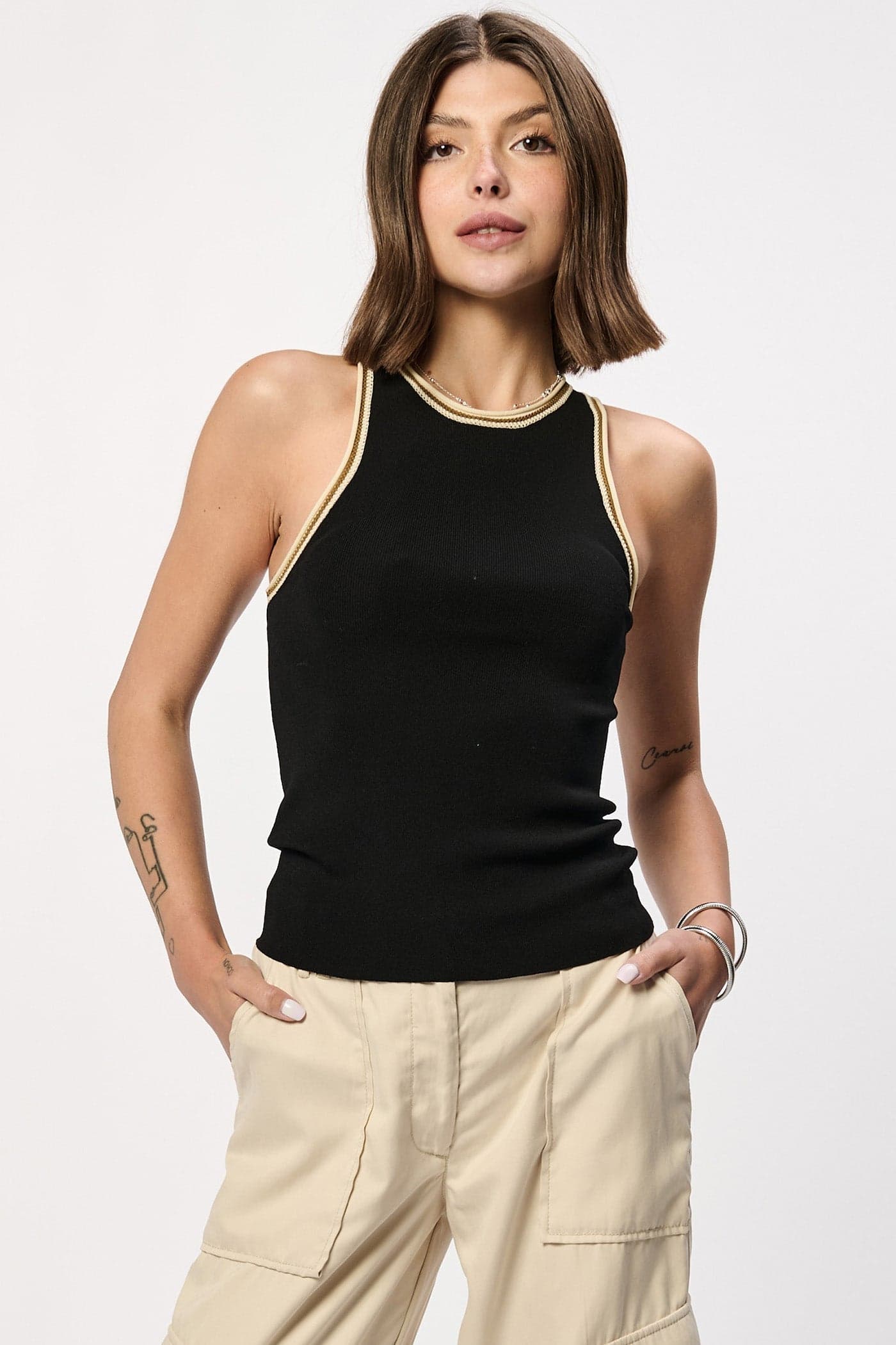 Another Love Mariah Tank in Black