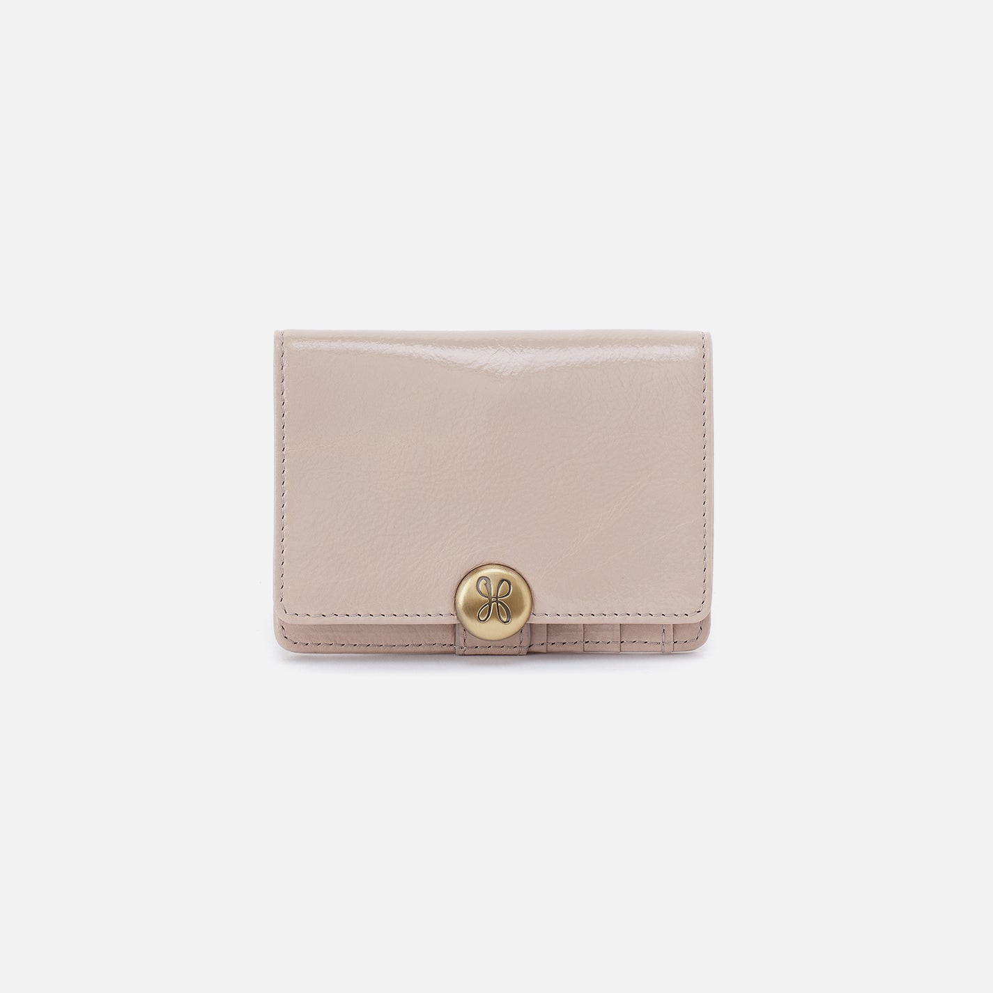 HOBO Small Beige wallet with a gold clasp 