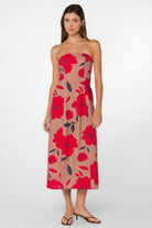 Velvet Heart Strapless Desert Floral Dress