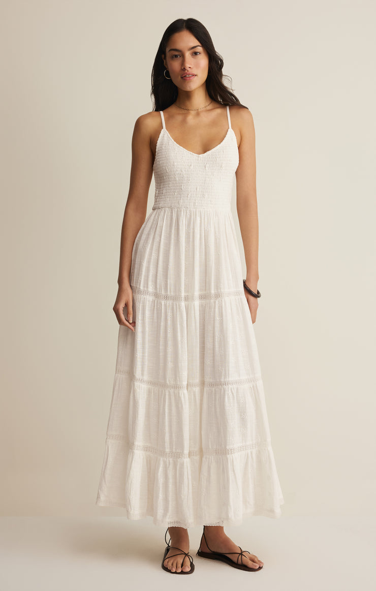 Z SUPPLY Behati Eyelet Midi Dress in White